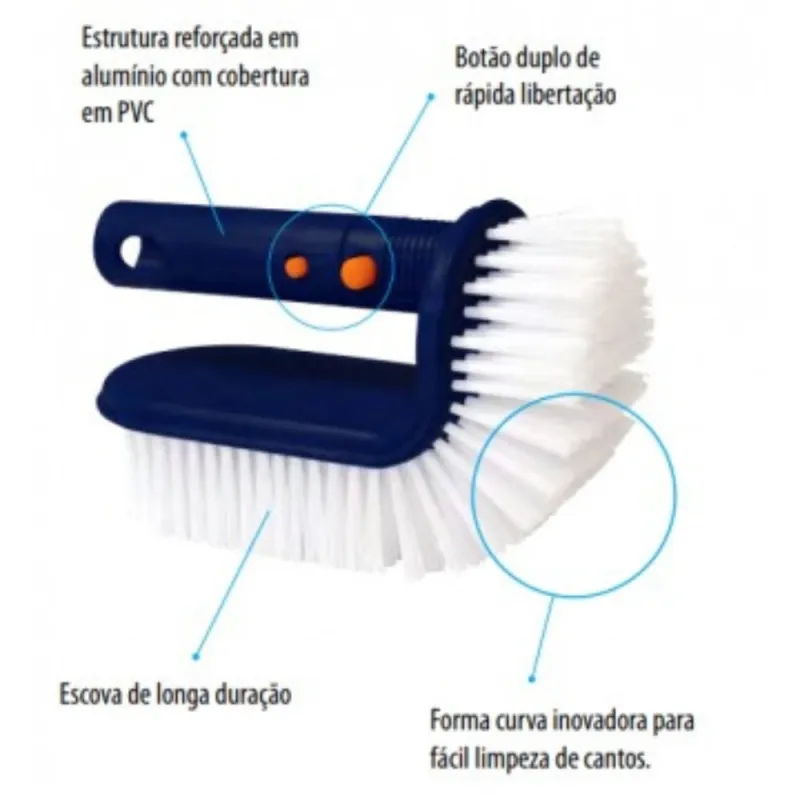 Escova Limpa Paredes Multiusos Fx Pro Ecopool