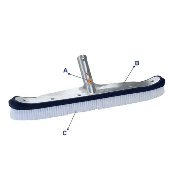 Escova Limpa paredes c/reforço Inox 50 cm FX Pro Ecopool