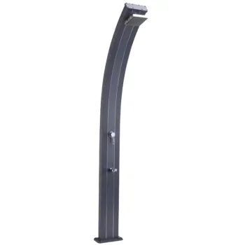 Duche Solar Curvo Alumínio Antracite 30L