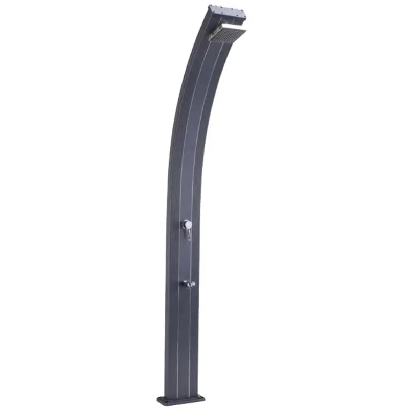 Duche Solar Curvo Alumínio Antracite 30L